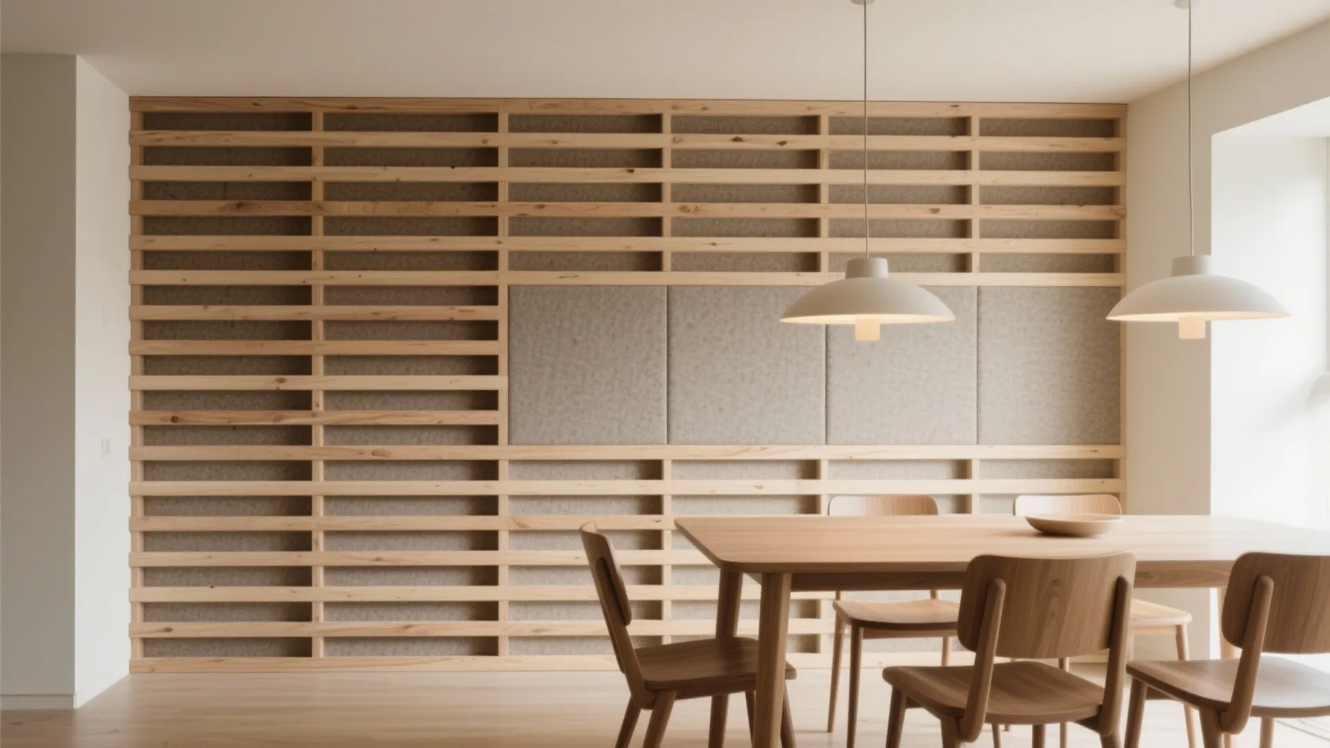 Warm Wood Cladding with Acoustic Backing