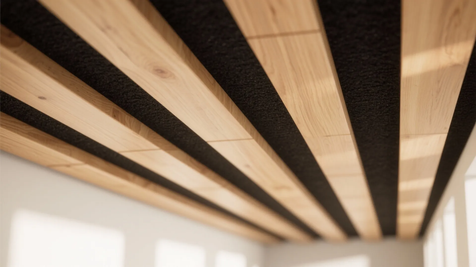 Wooden Slat Ceilings for Warmth and Quiet