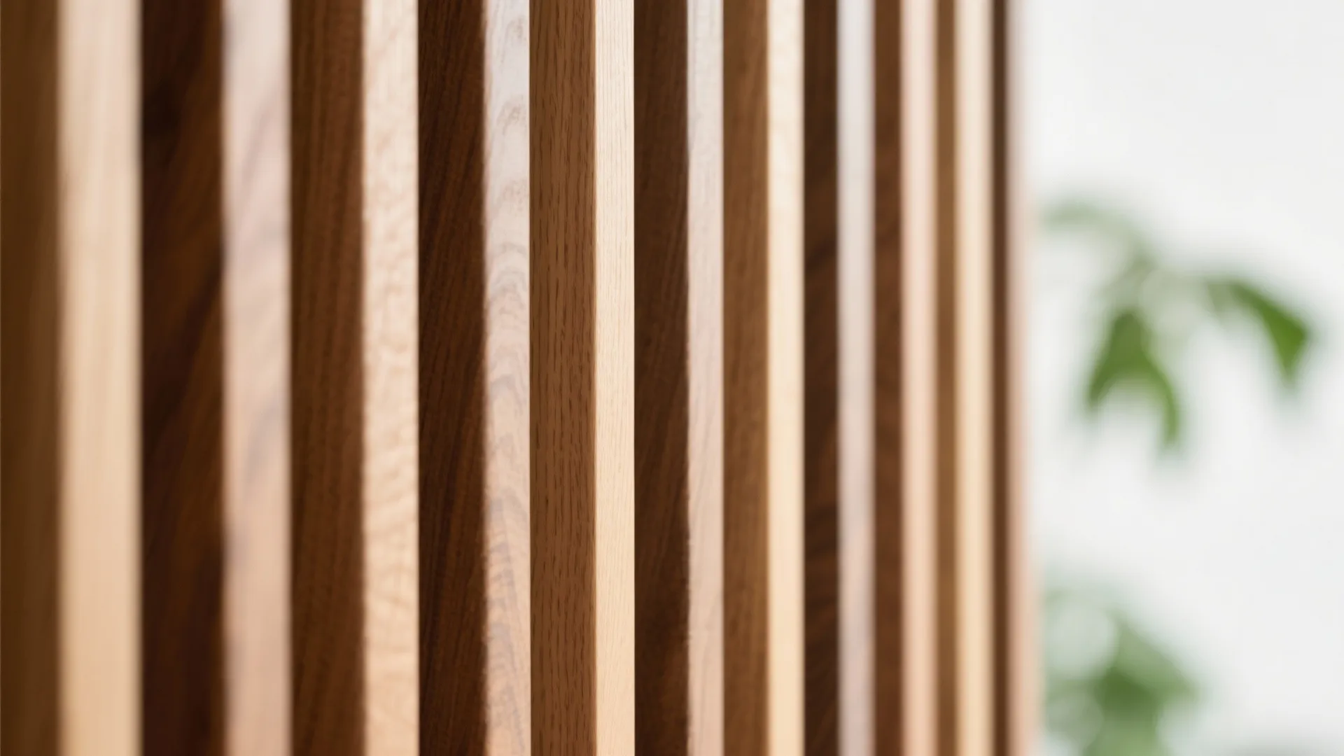 Slatted oak screens for light and airflow