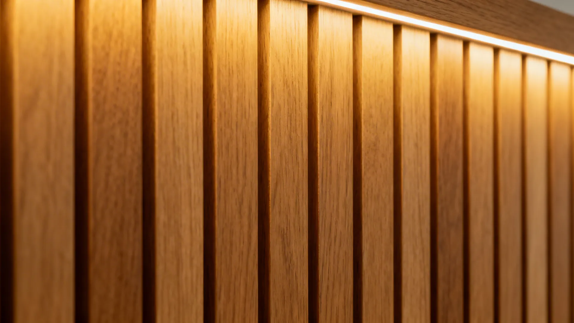 Floor-to-Ceiling Slatted Wood Screen