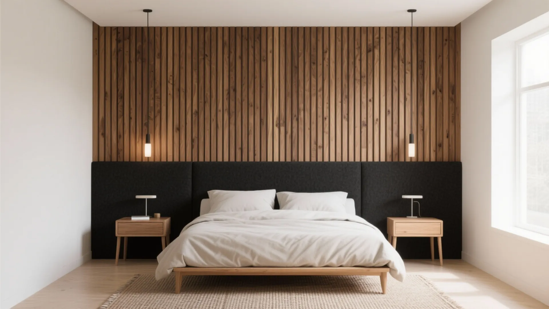 Warm Oak Slat Feature Wall