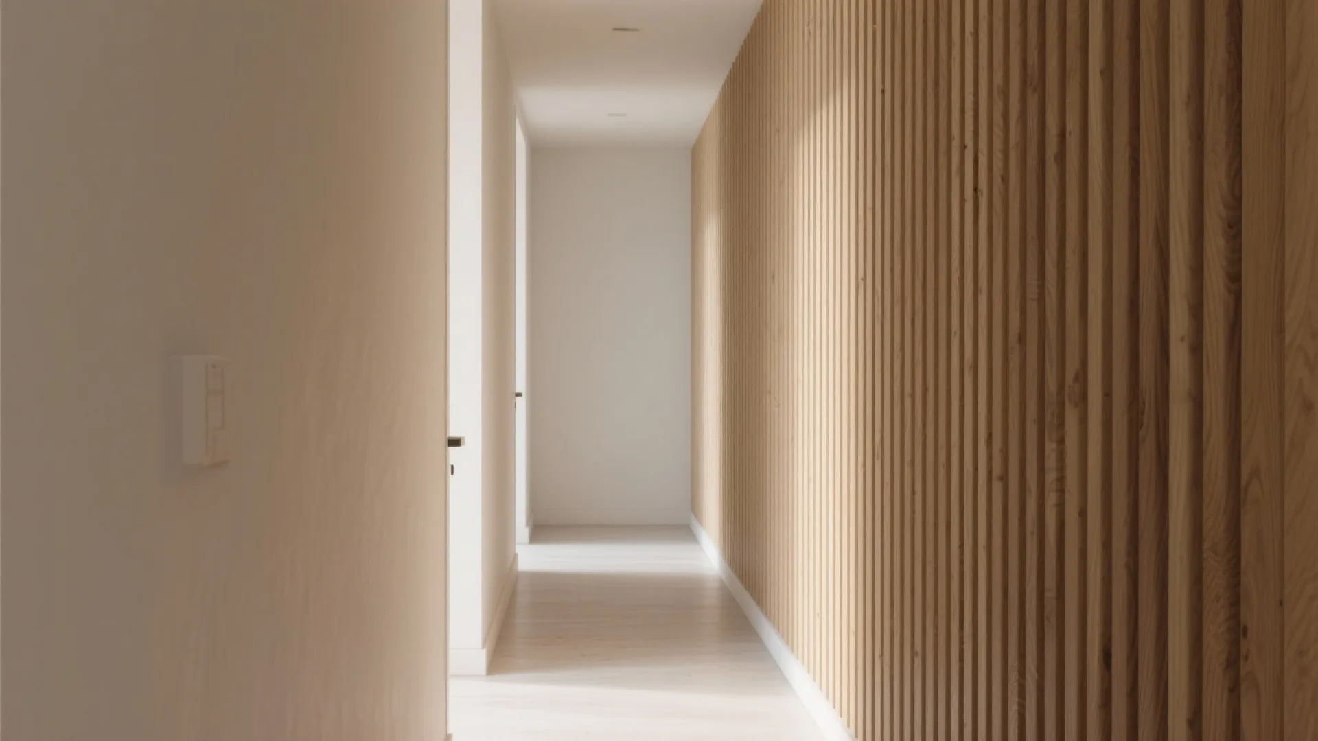 Warm Slatted Feature Wall