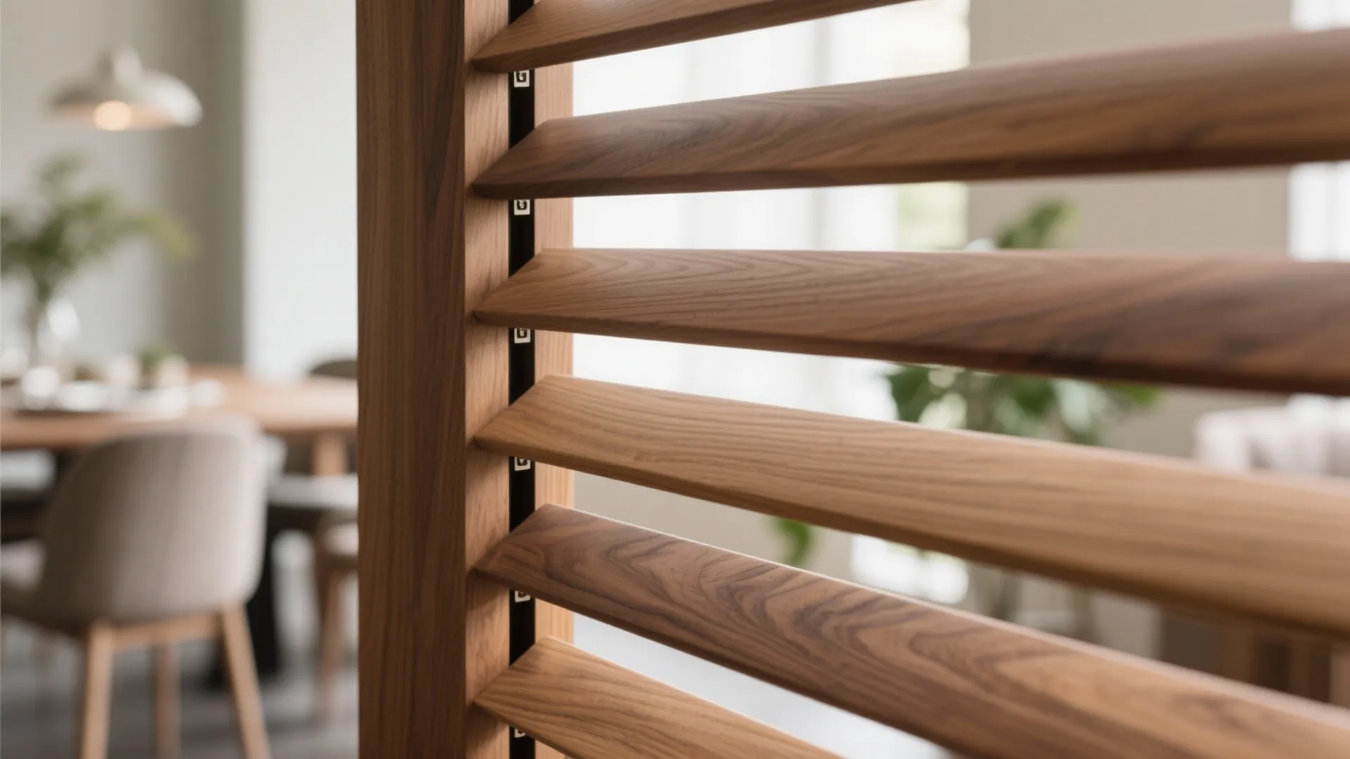 Slatted Wood Screens for Warm Zoning