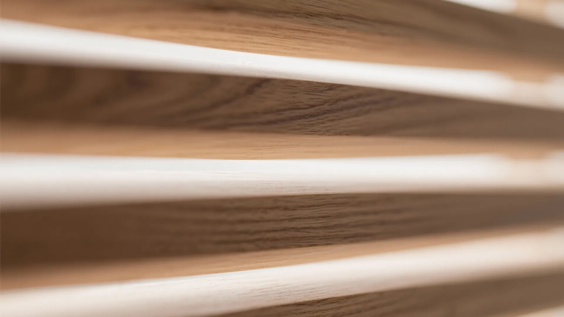 Slatted Oak Screen with Light Play