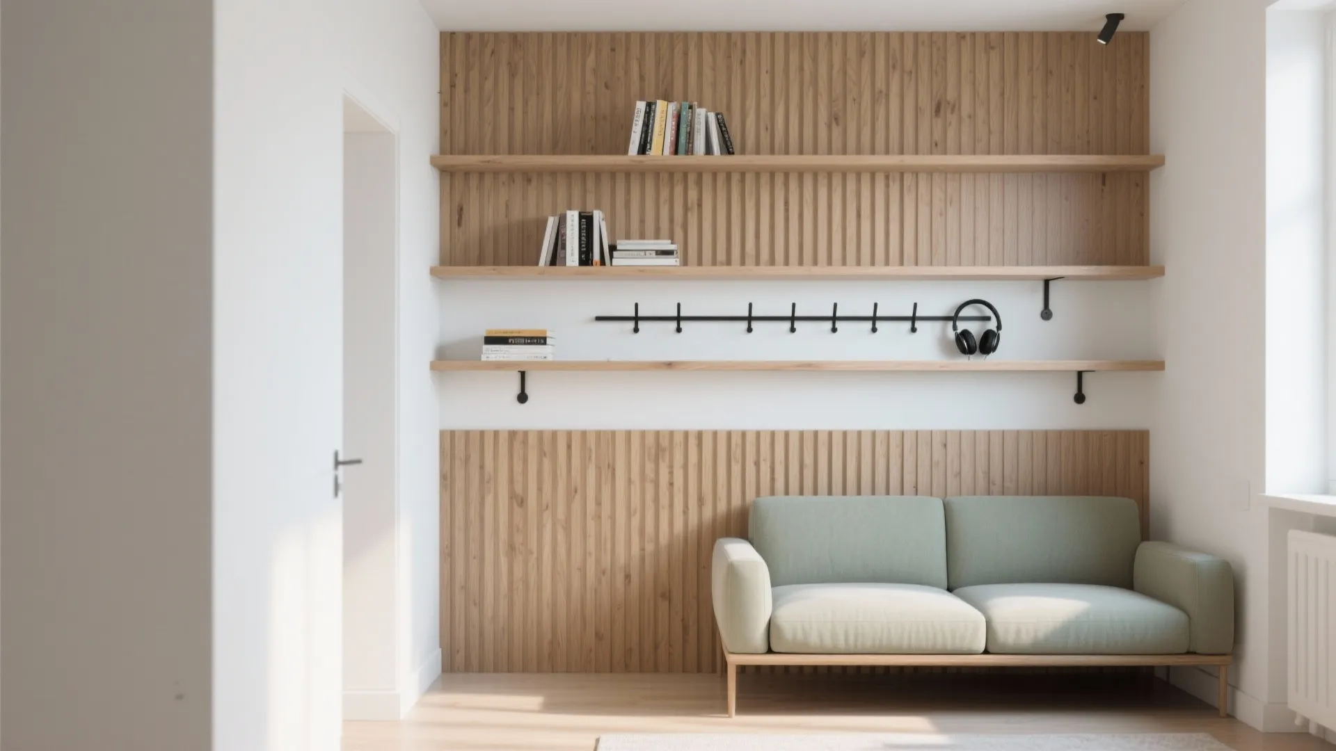 Minimalist Storage Accent Wall