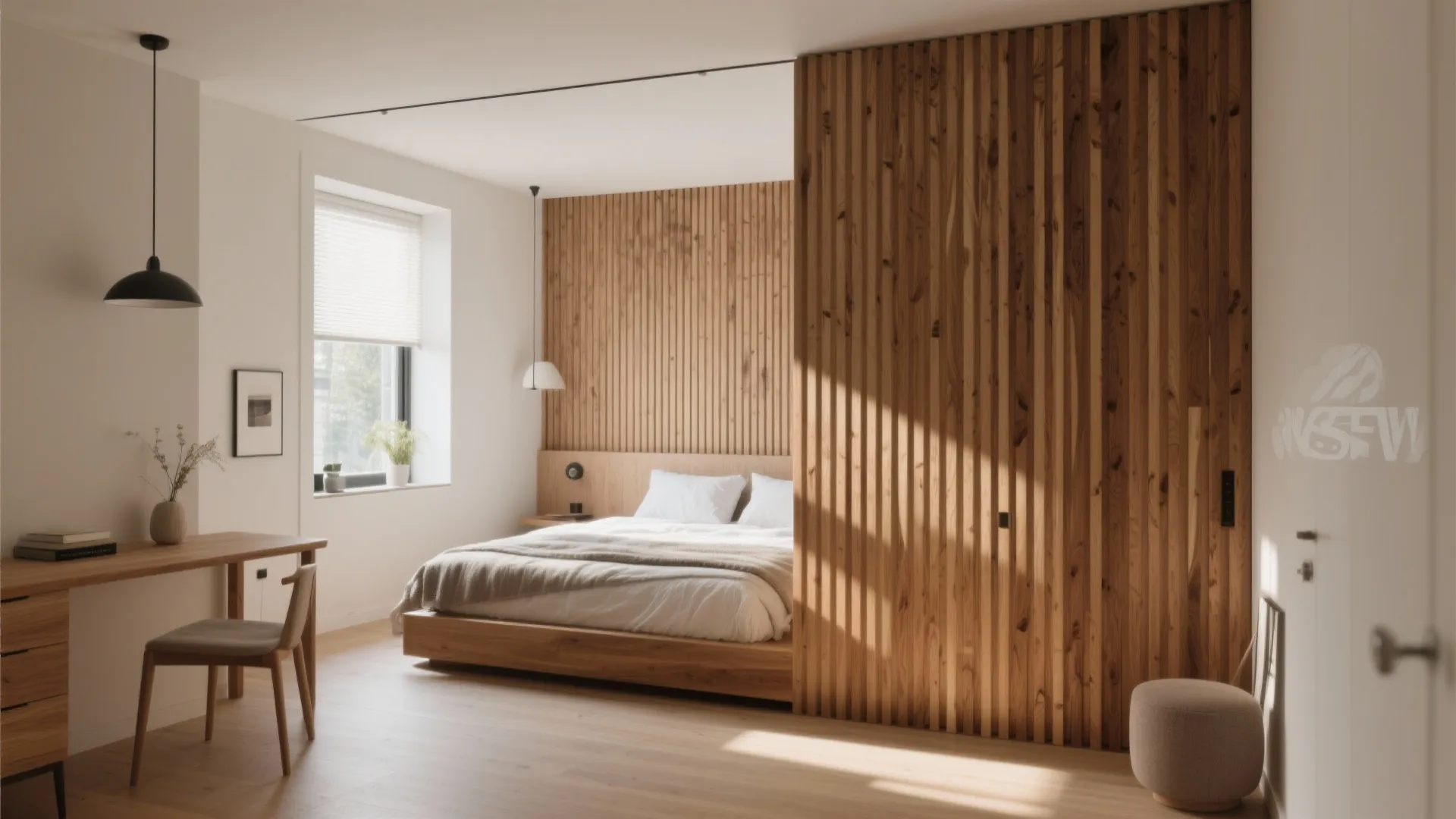2. Wooden Slat Walls