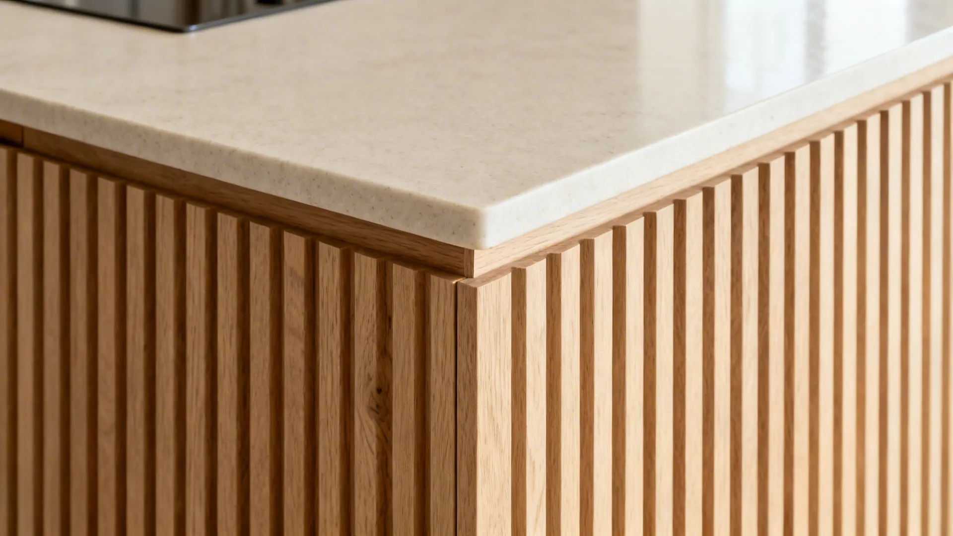 Warm wood accents to soften the blend