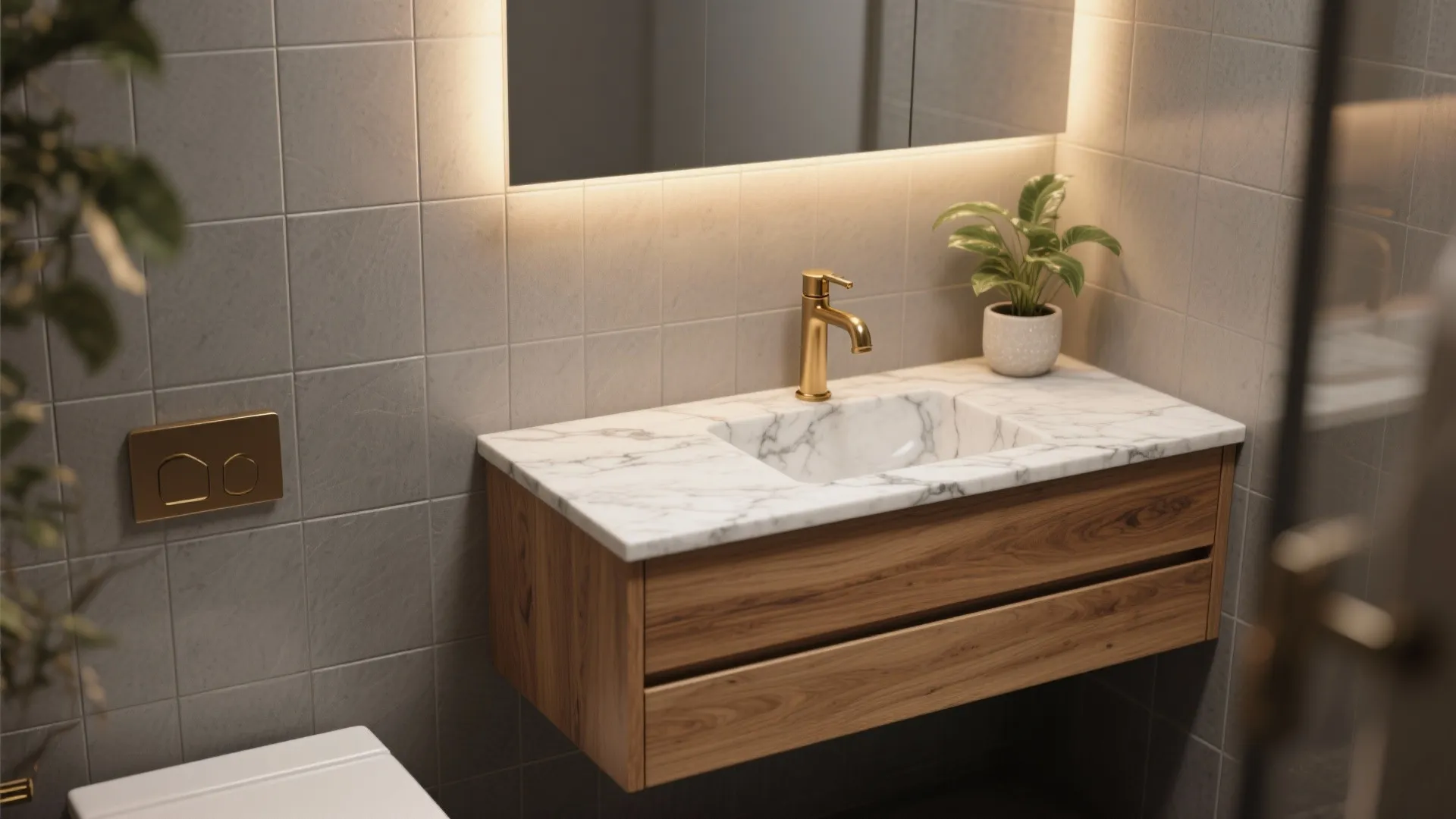 2. Add contrast with natural materials