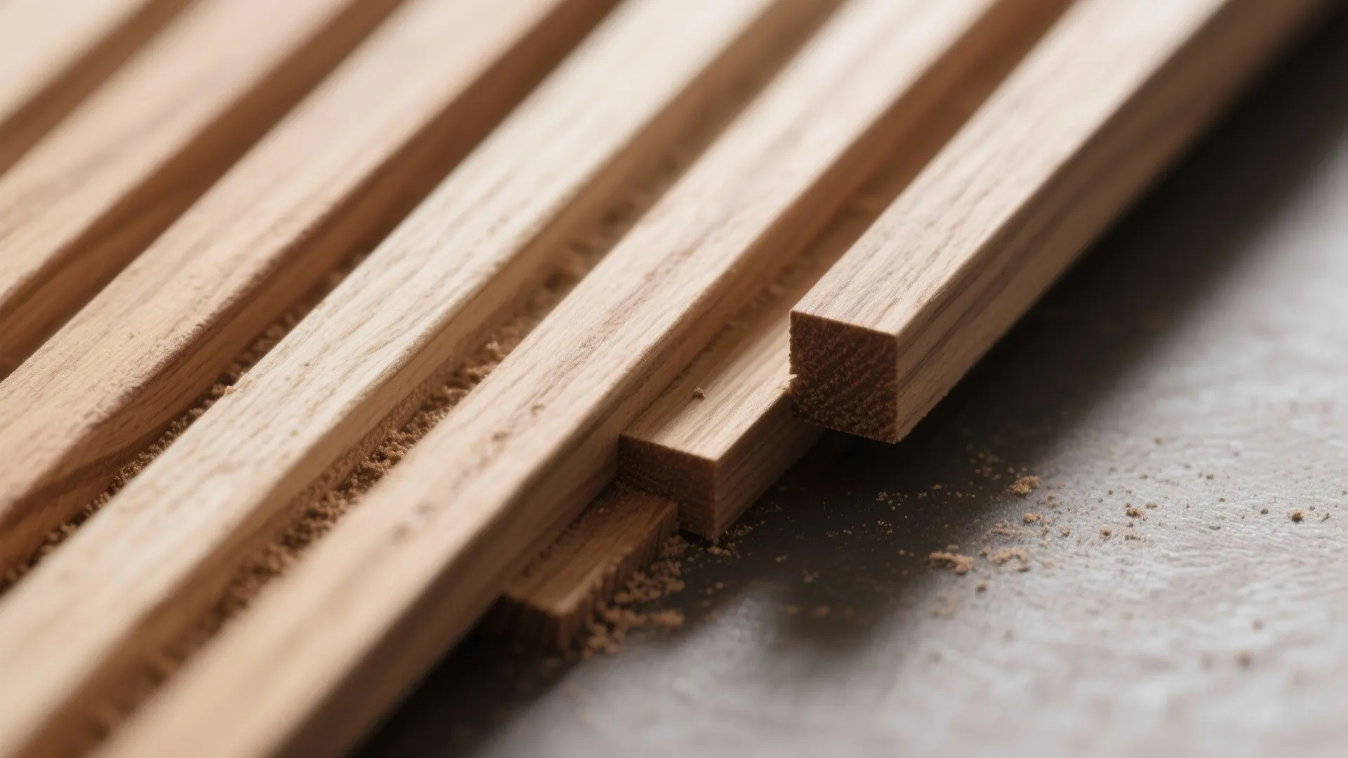 Warm wood fronts with slim battens