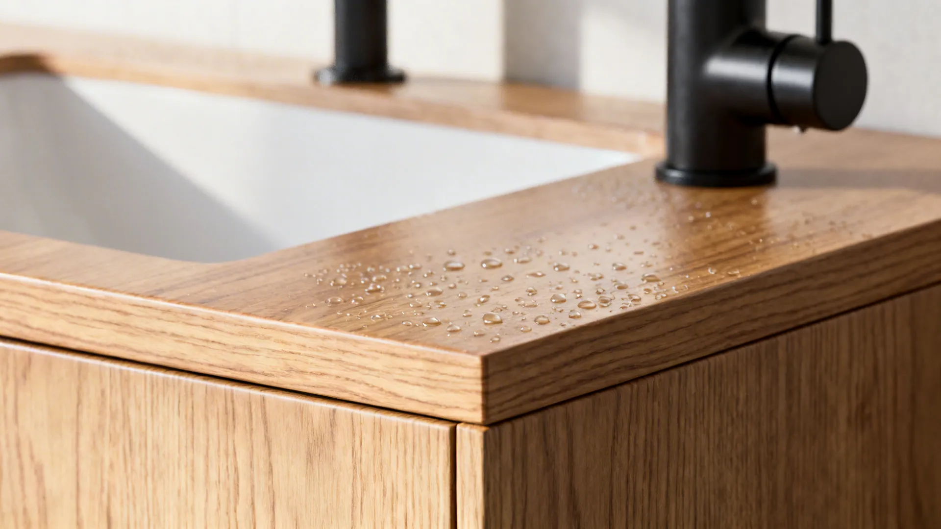 Warm wood tones where they matter most