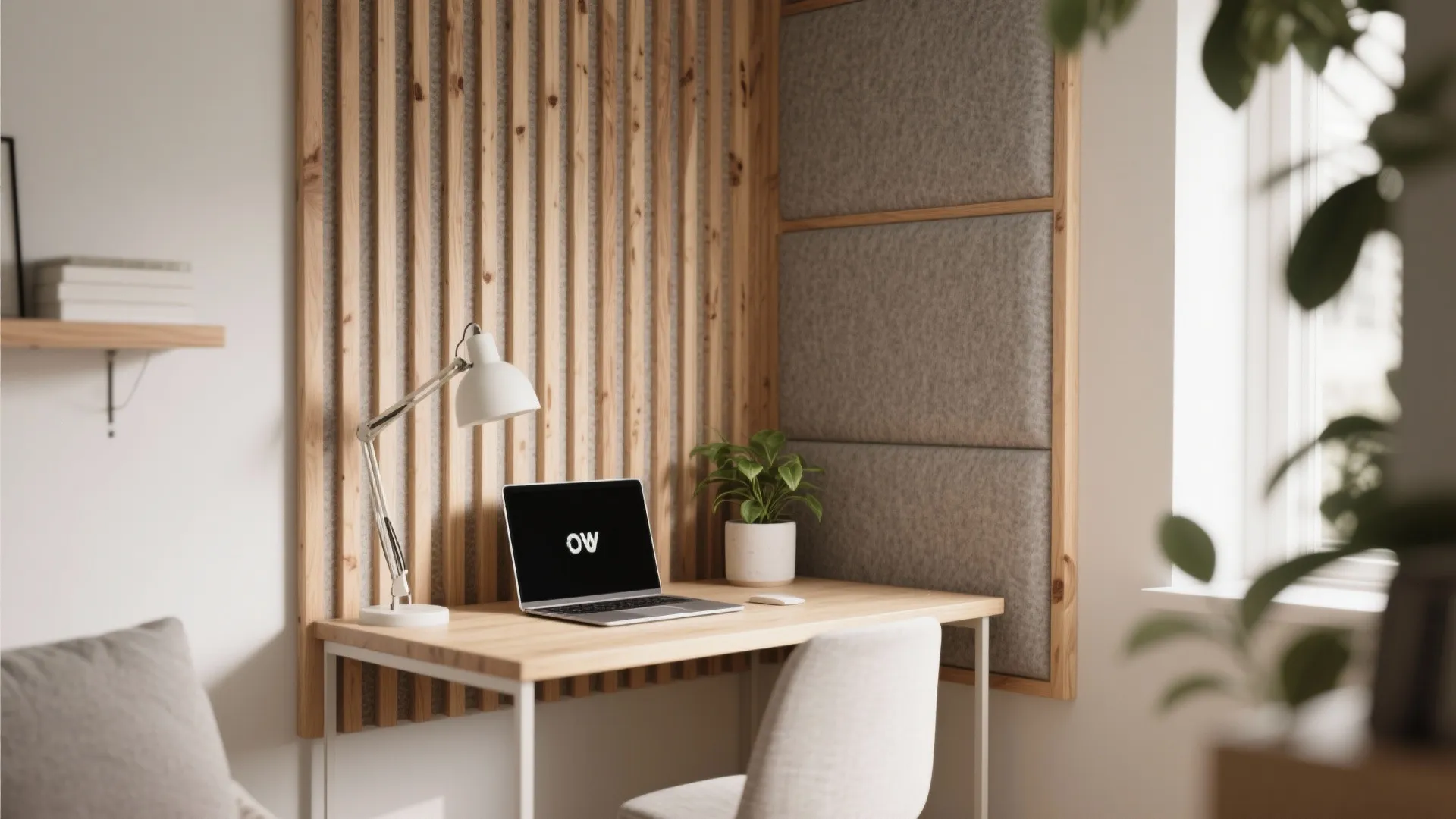 Wood Slats and Acoustic Panels