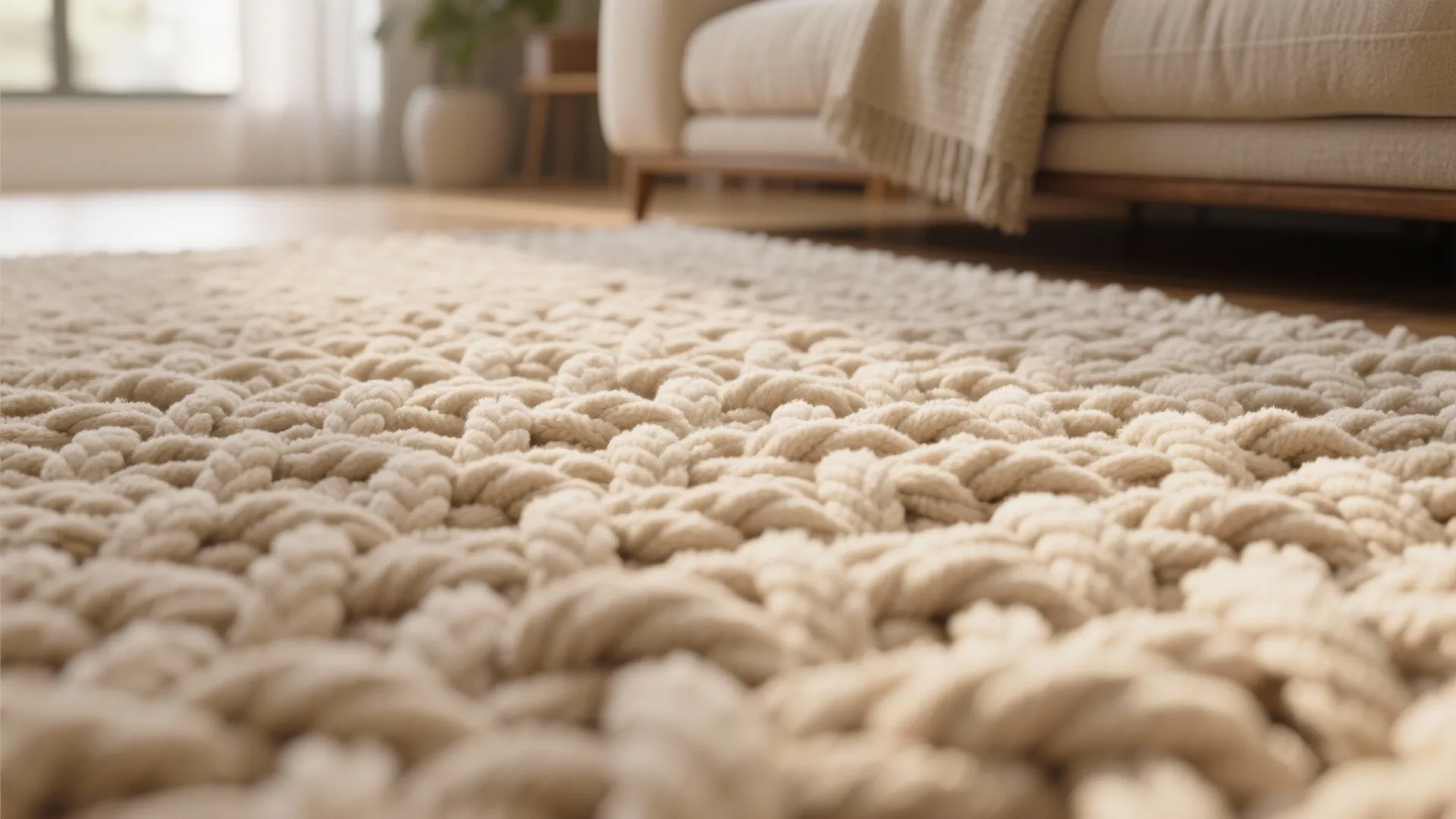 10. Soft Oatmeal with Chunky Knit Texture