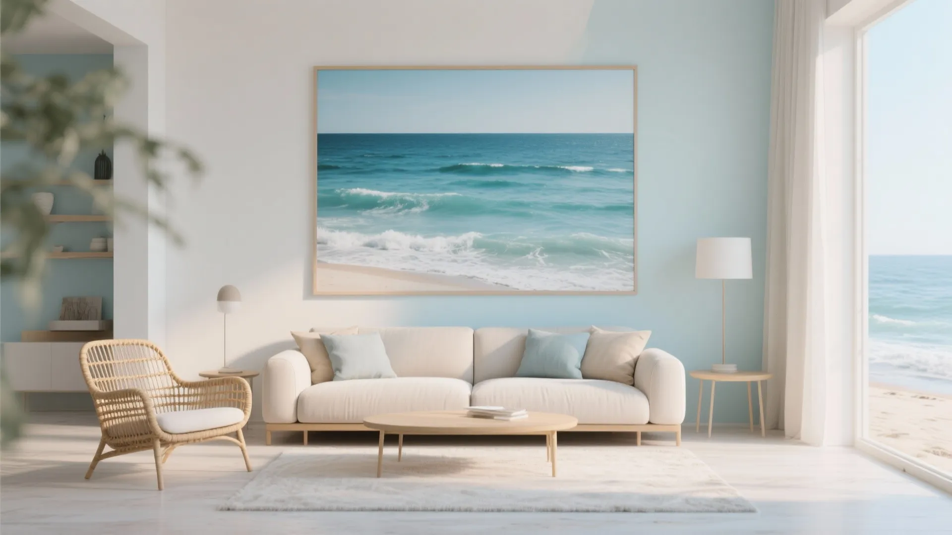 3. Oversized Coastal Artwork
