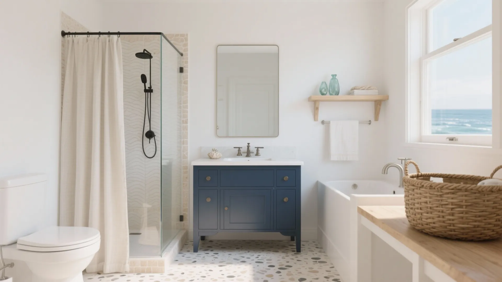 5 Ocean Themed Bathroom Decor Ideas I Swear By: Small-space friendly coastal style without turning your bath into a souvenir shop