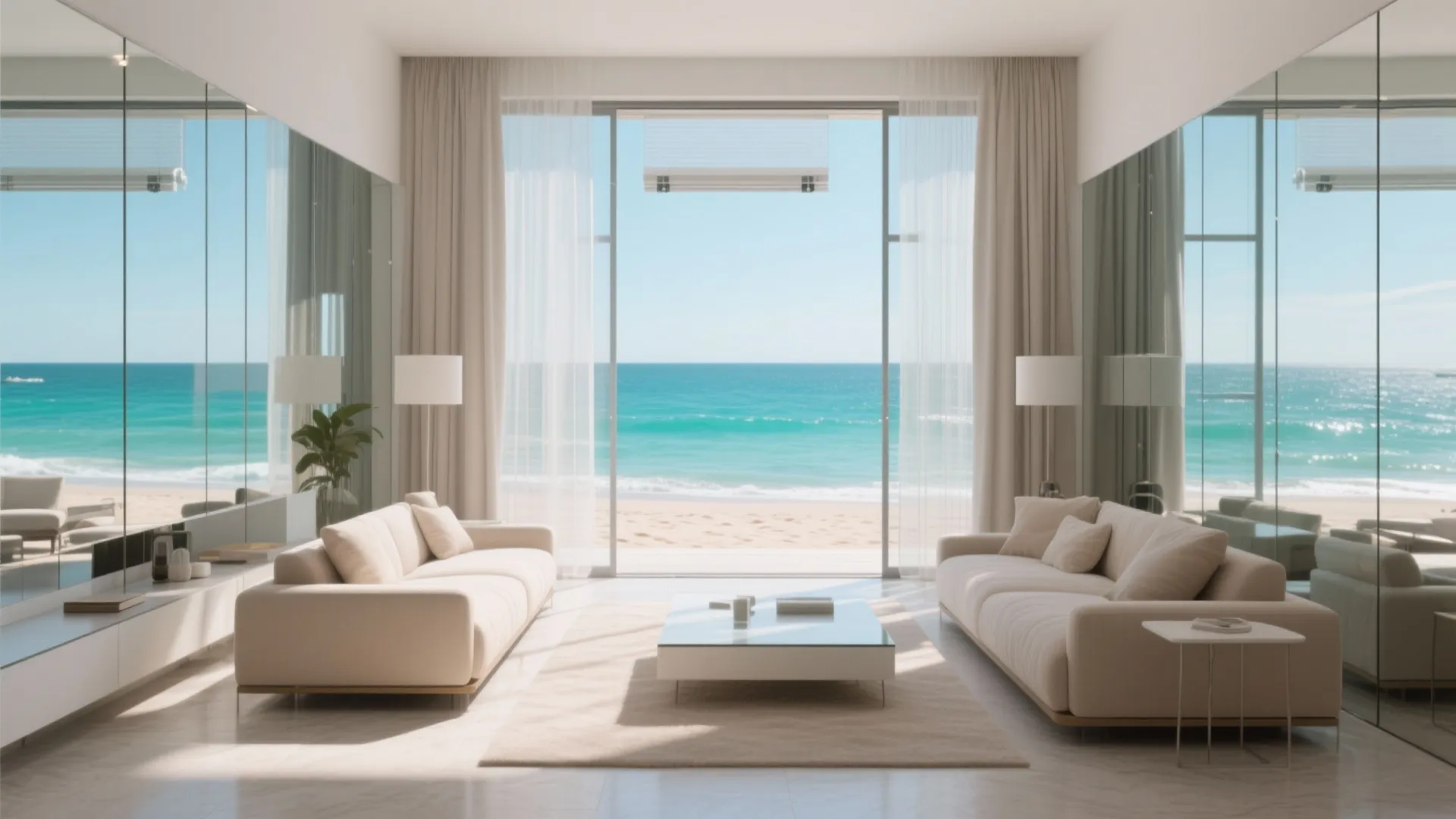 1. Maximize Ocean Views with Mirrored and Glass Surfaces