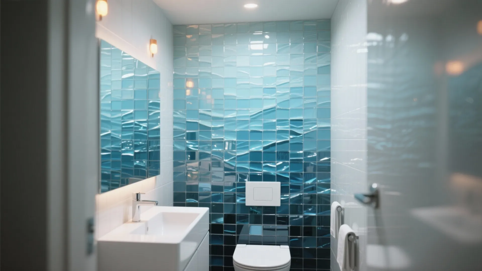 1. Ocean-Glazed Mosaic Walls