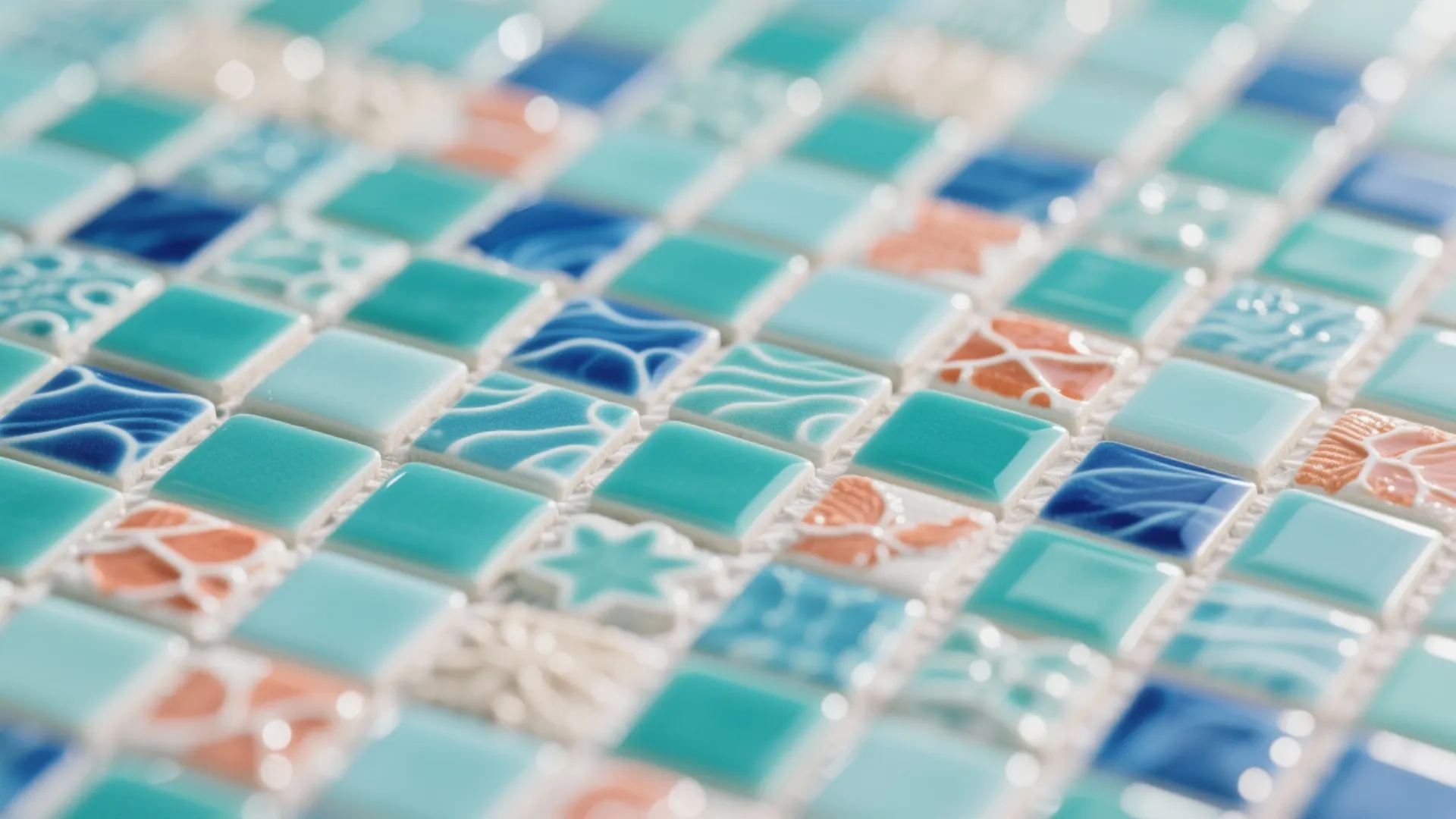 2. Ocean-Inspired Mosaic Tiles