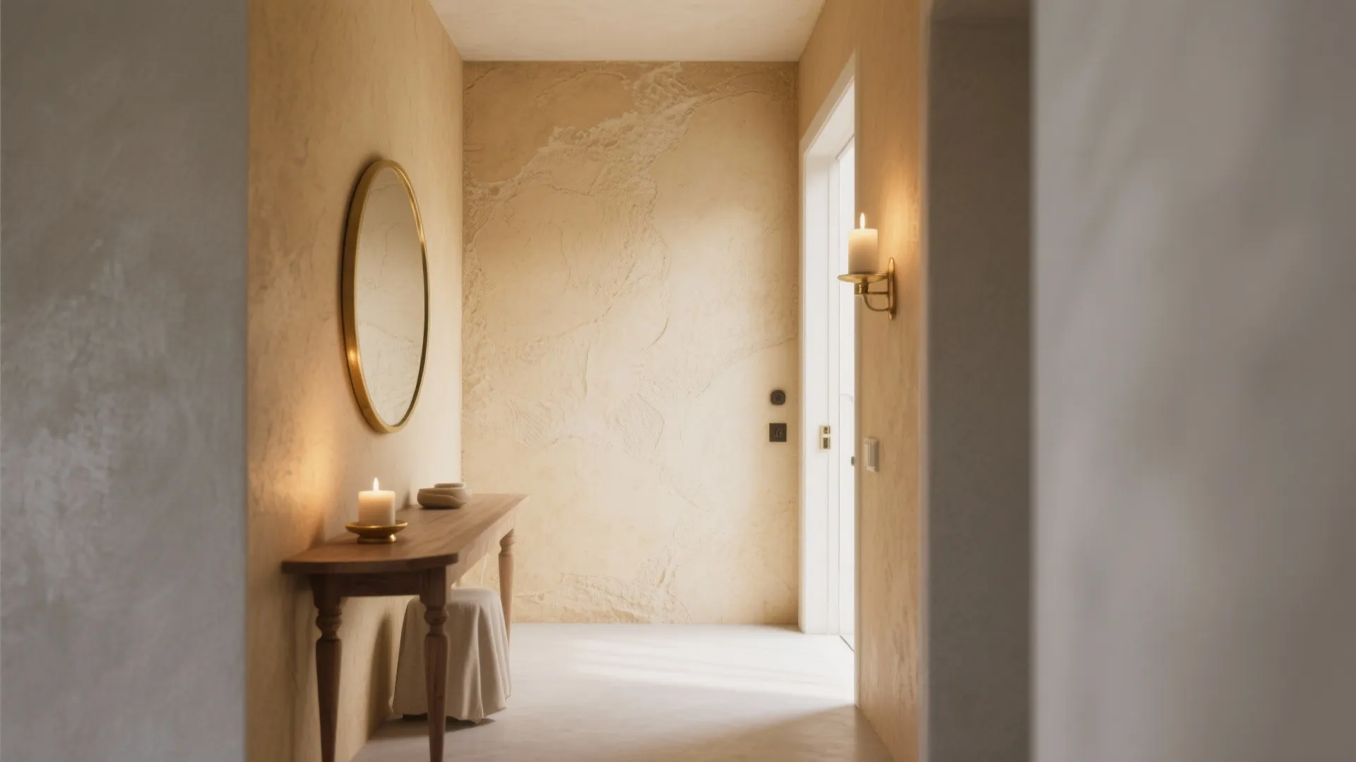 Venetian Plaster in Ochre: Luxe Glow for Compact Areas