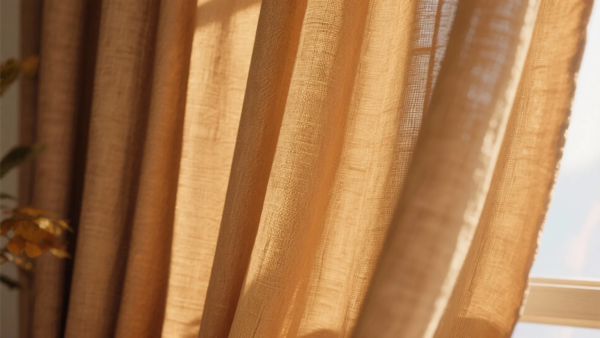 3. Earth-Toned Linen Curtains