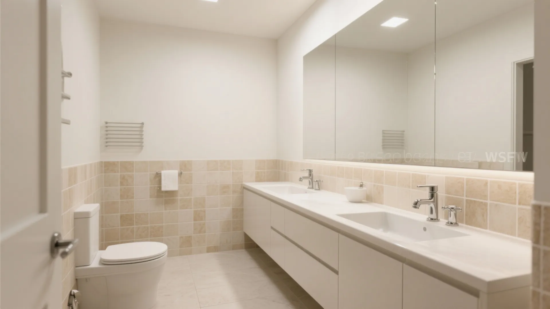 3) Crisp White with Warm Grout (Off-White, Chalk, Bone)