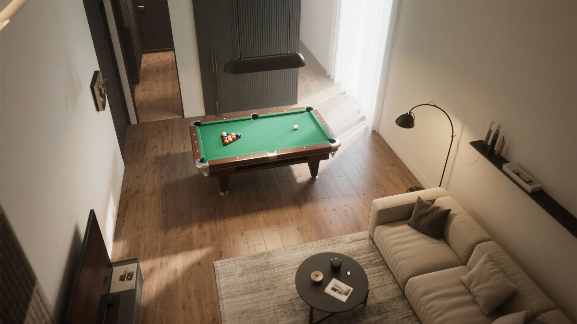 2) Off-center layout and smart circulation (embrace asymmetry)