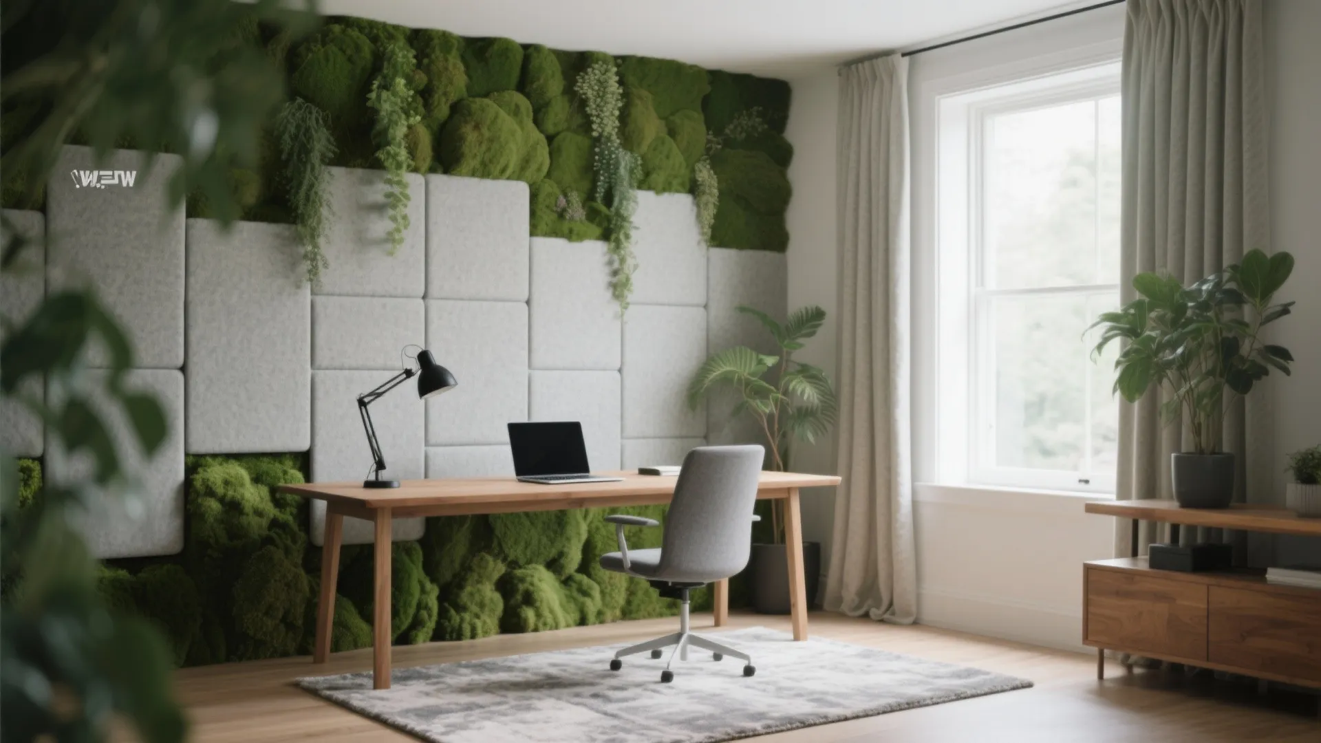 Work-From-Home Backdrop with Acoustic Benefits