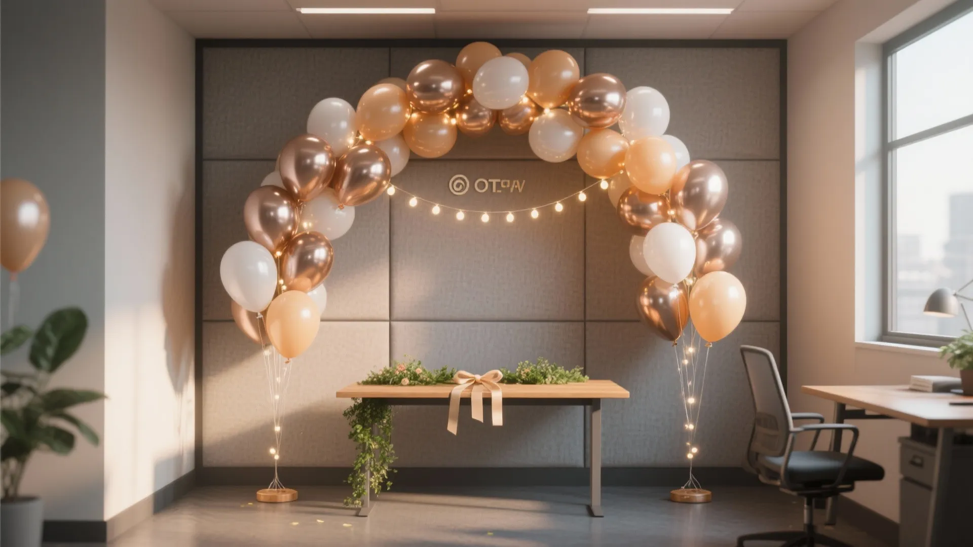 1. Balloon arch focal wall