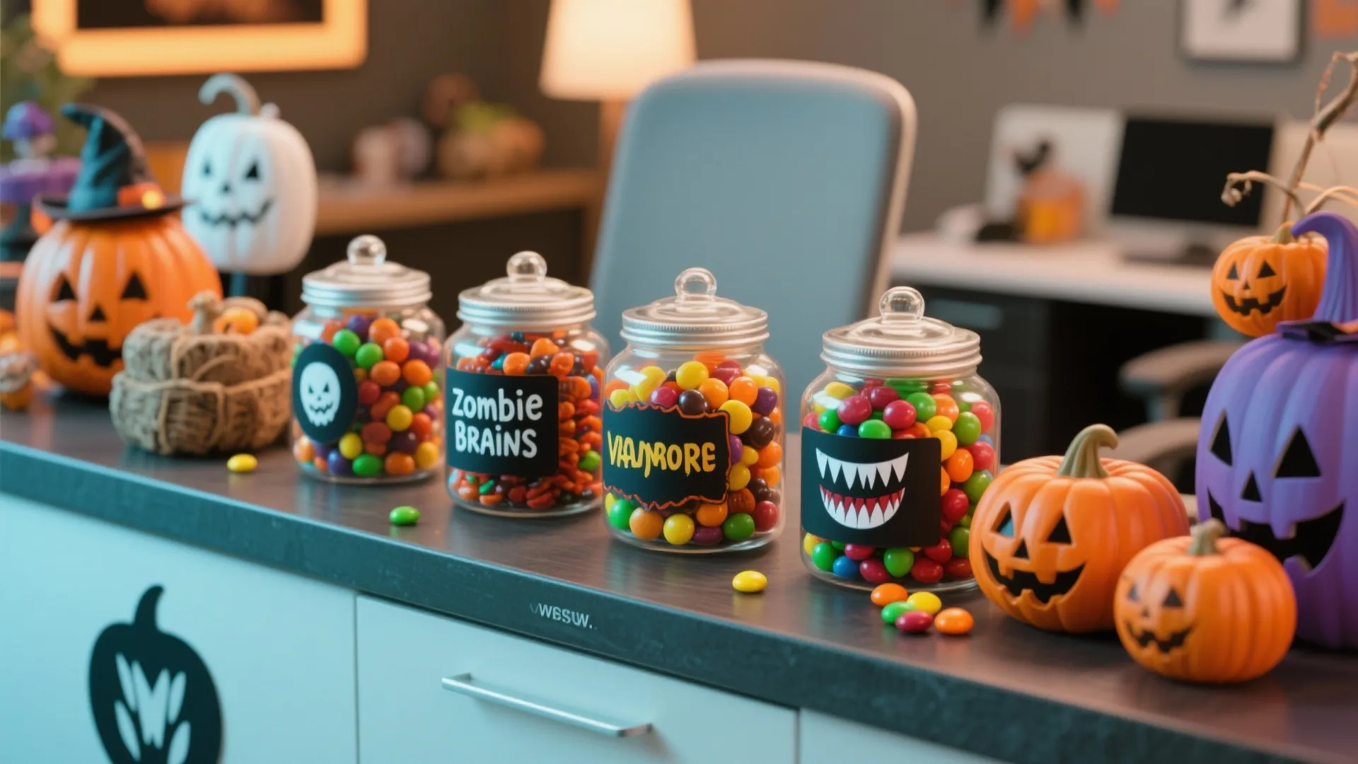 6. Trick-or-Treat Stations
