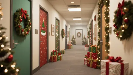 10 Christmas Door Decorating Ideas for Your Office Contest
