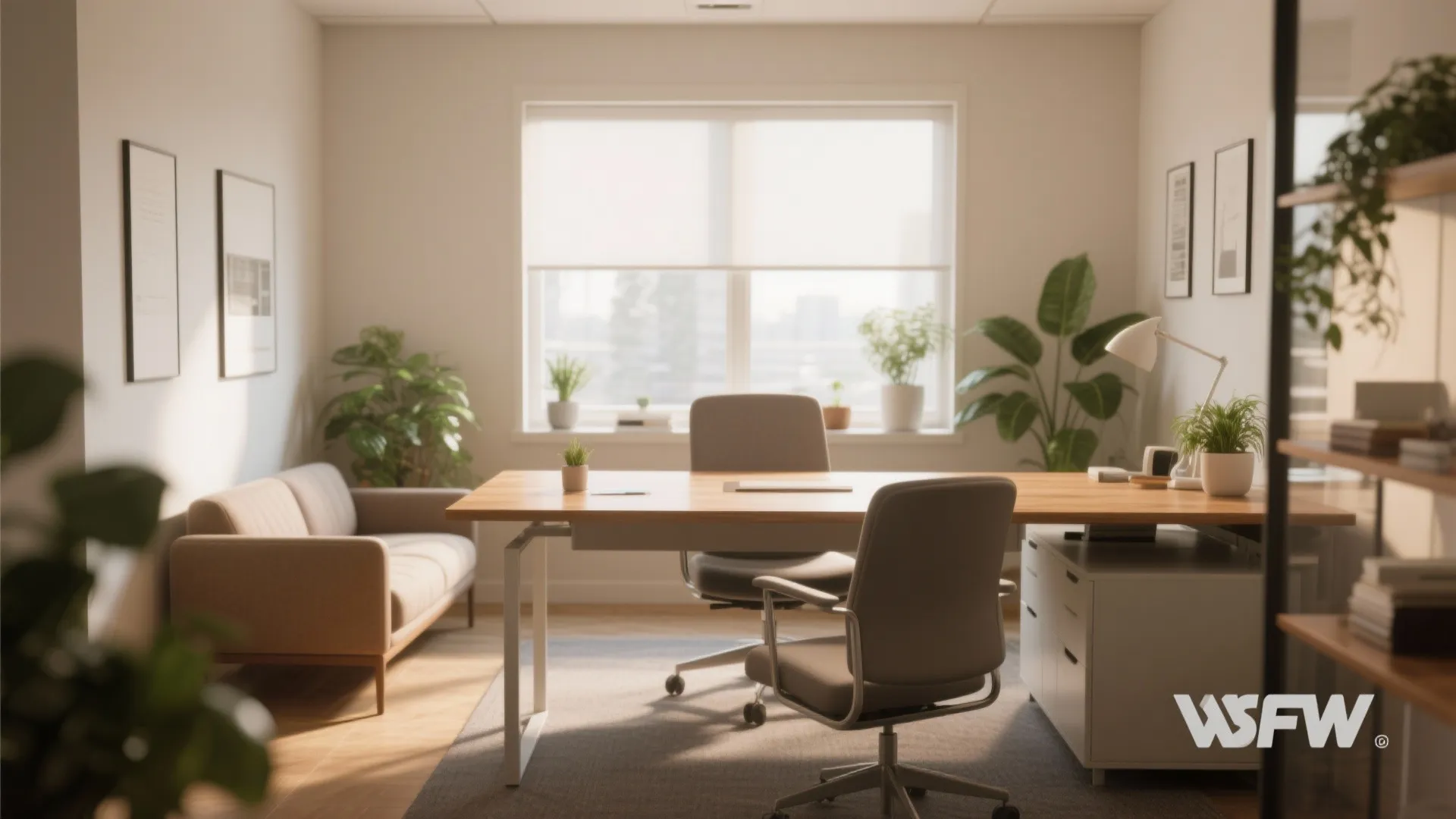 1. Float the couch behind the desk