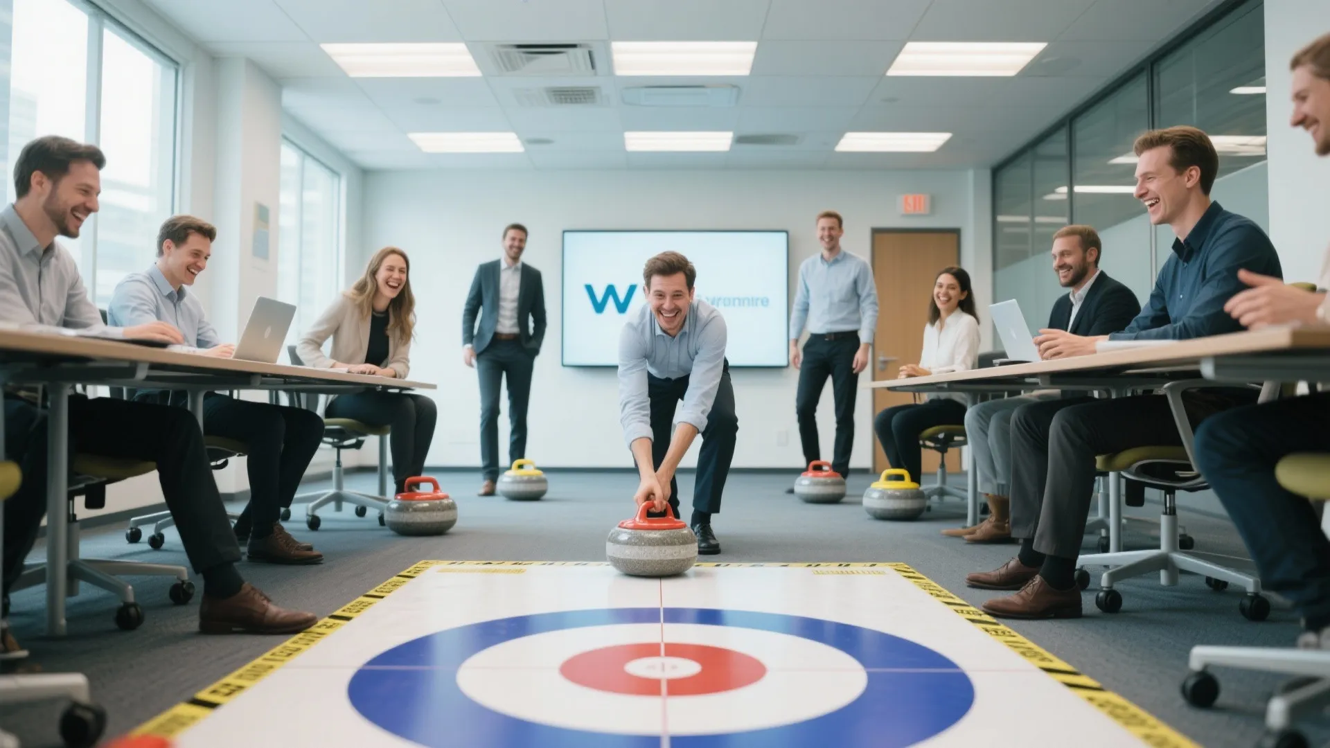 10. Office Curling
