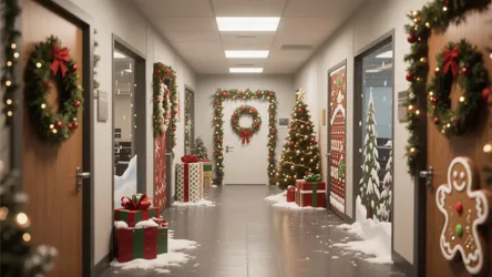 10 Festive Office Door Christmas Decor Ideas
