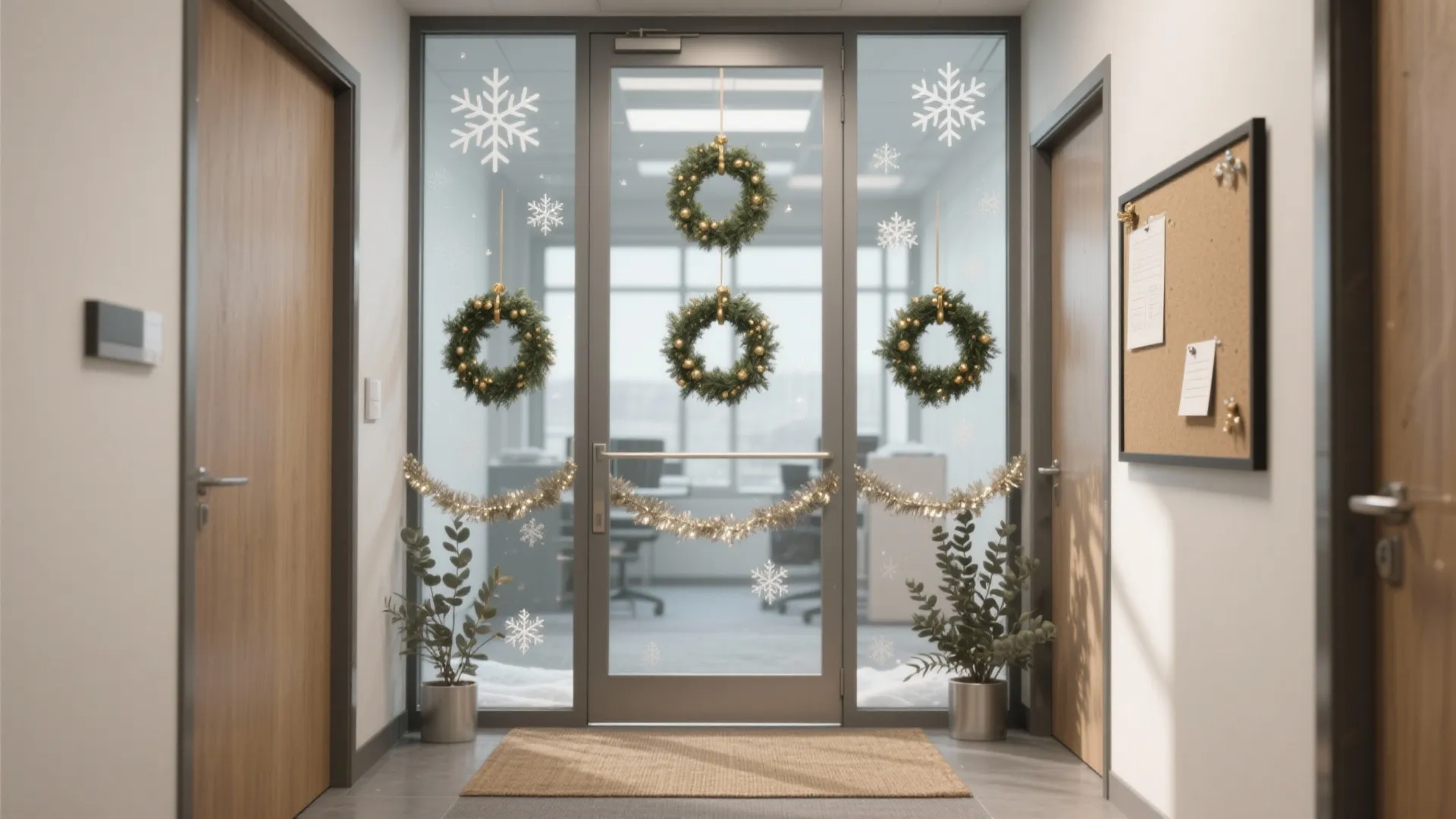 5 Christmas Door Decoration Ideas for Office: Quick, budget-friendly office door decor ideas that make small entrances feel festive and professional