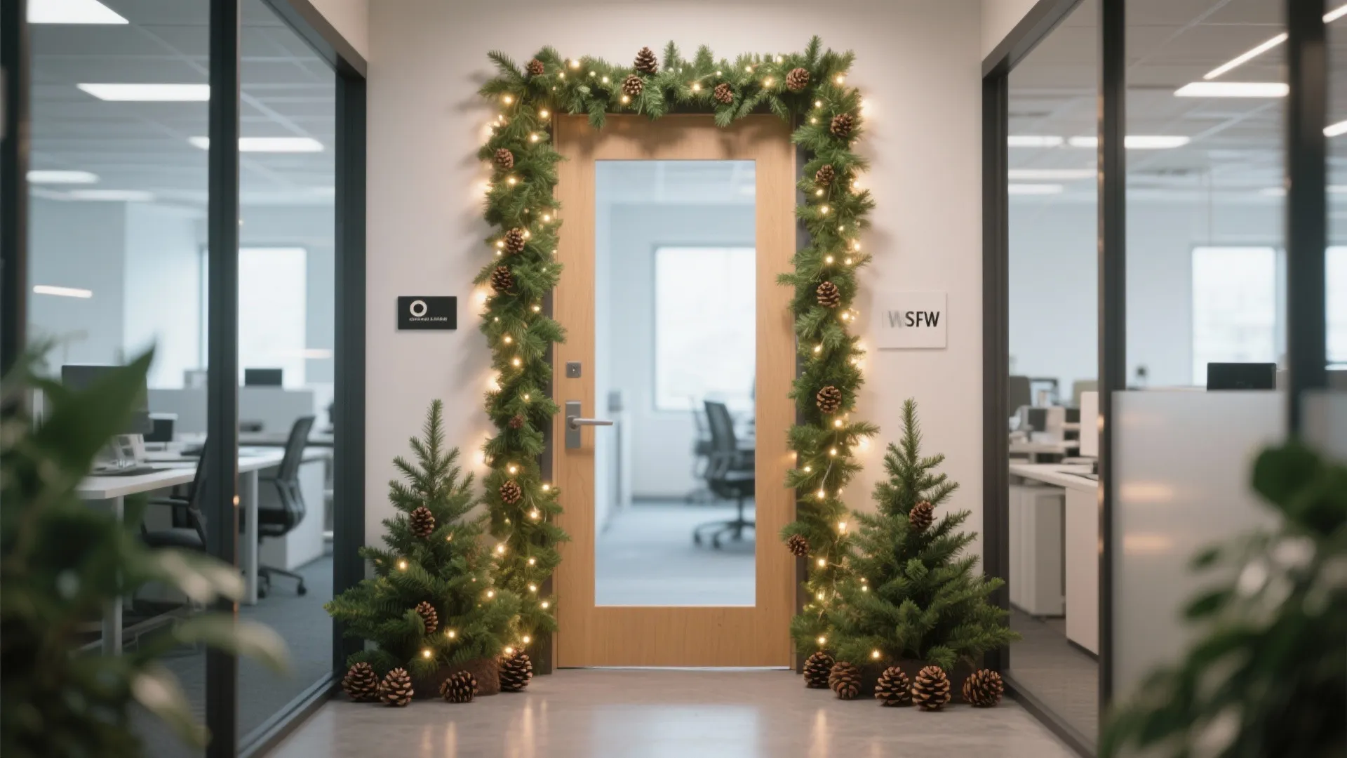 2. Doorway Garland & Lights