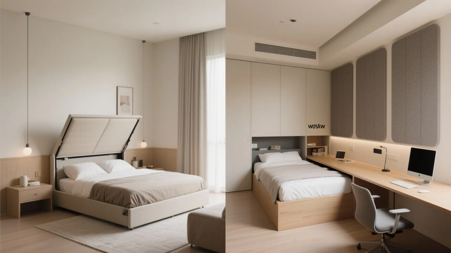 2) A hybrid home office that doubles as guest room