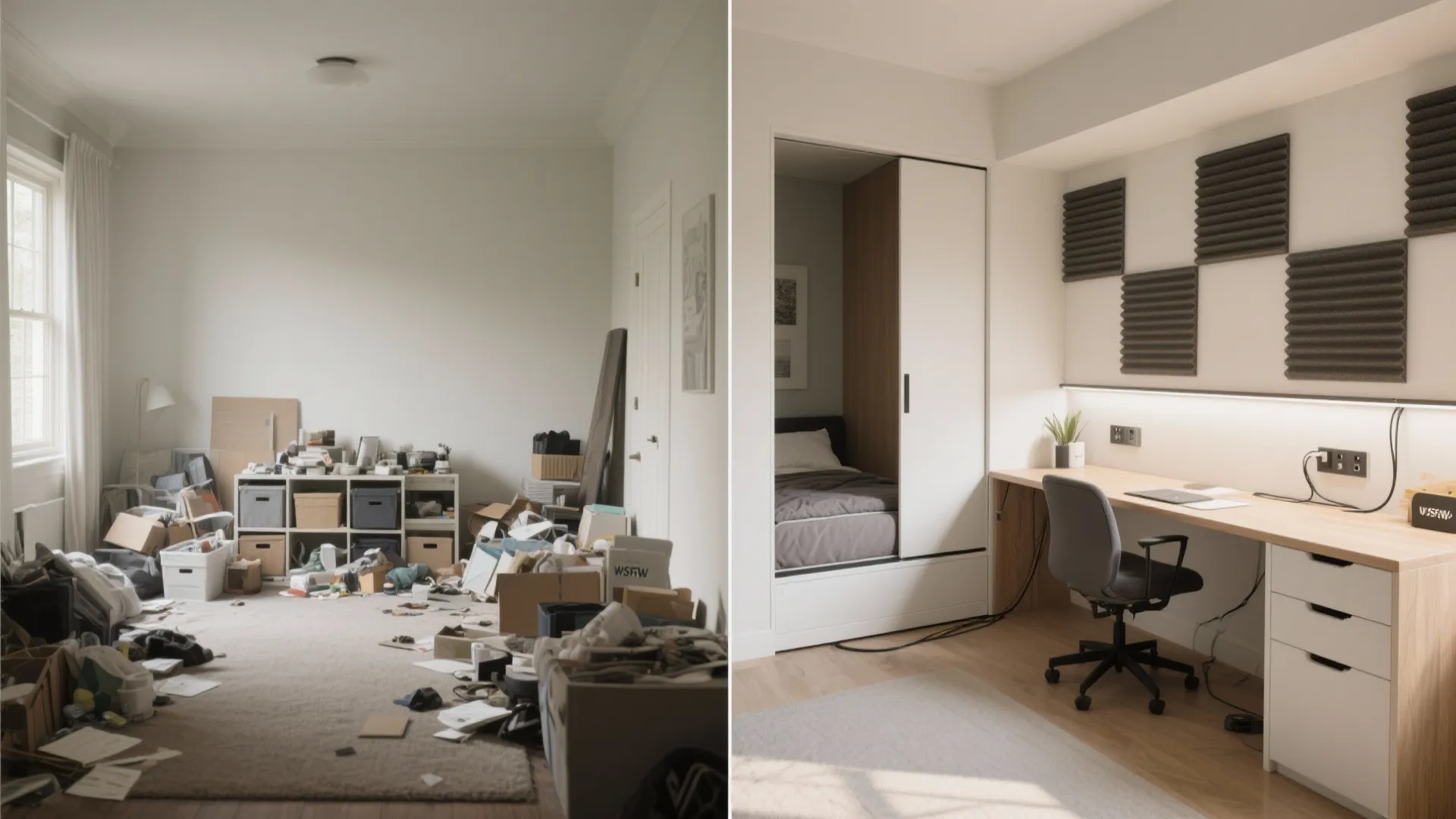 Flexible 4th Room: Office by Day, Guest Suite by Night