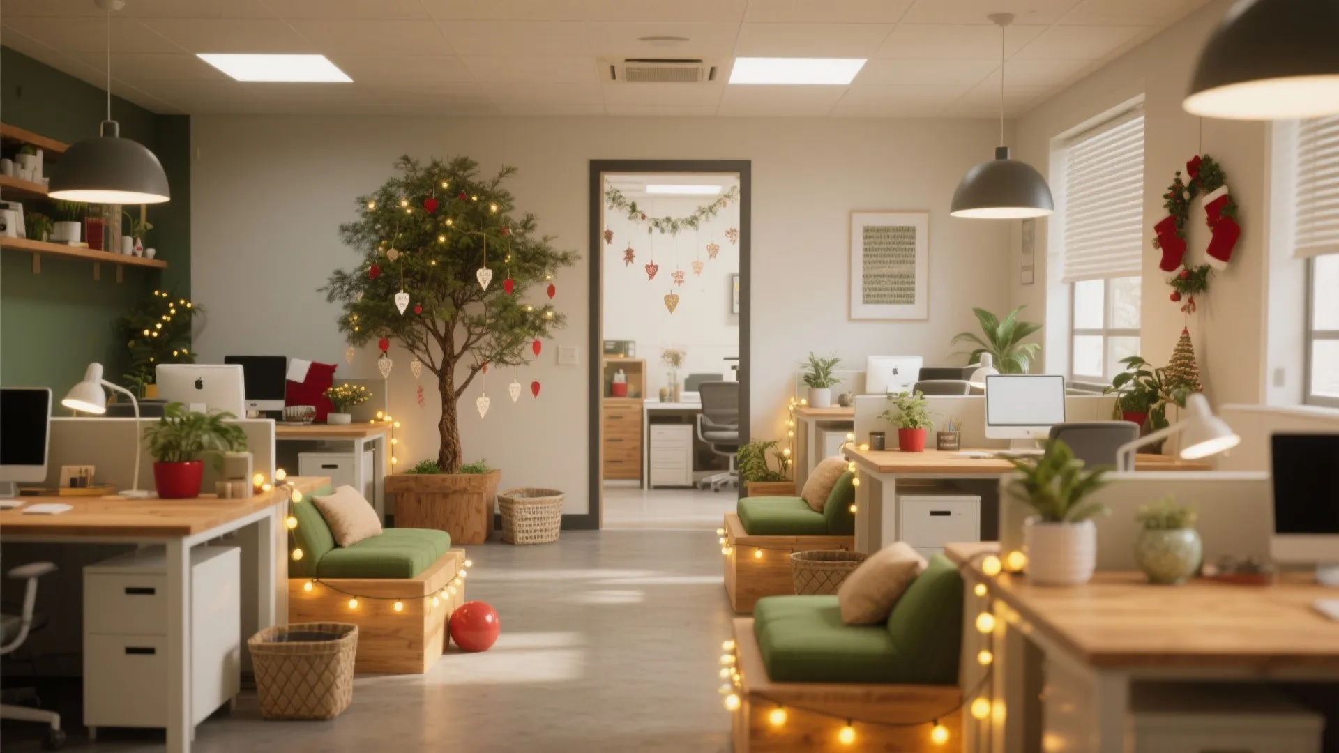 Holiday Office Decorating Ideas: 5 Festive Tips: Easy, budget-friendly office decorating ideas for holidays to brighten small workplaces
