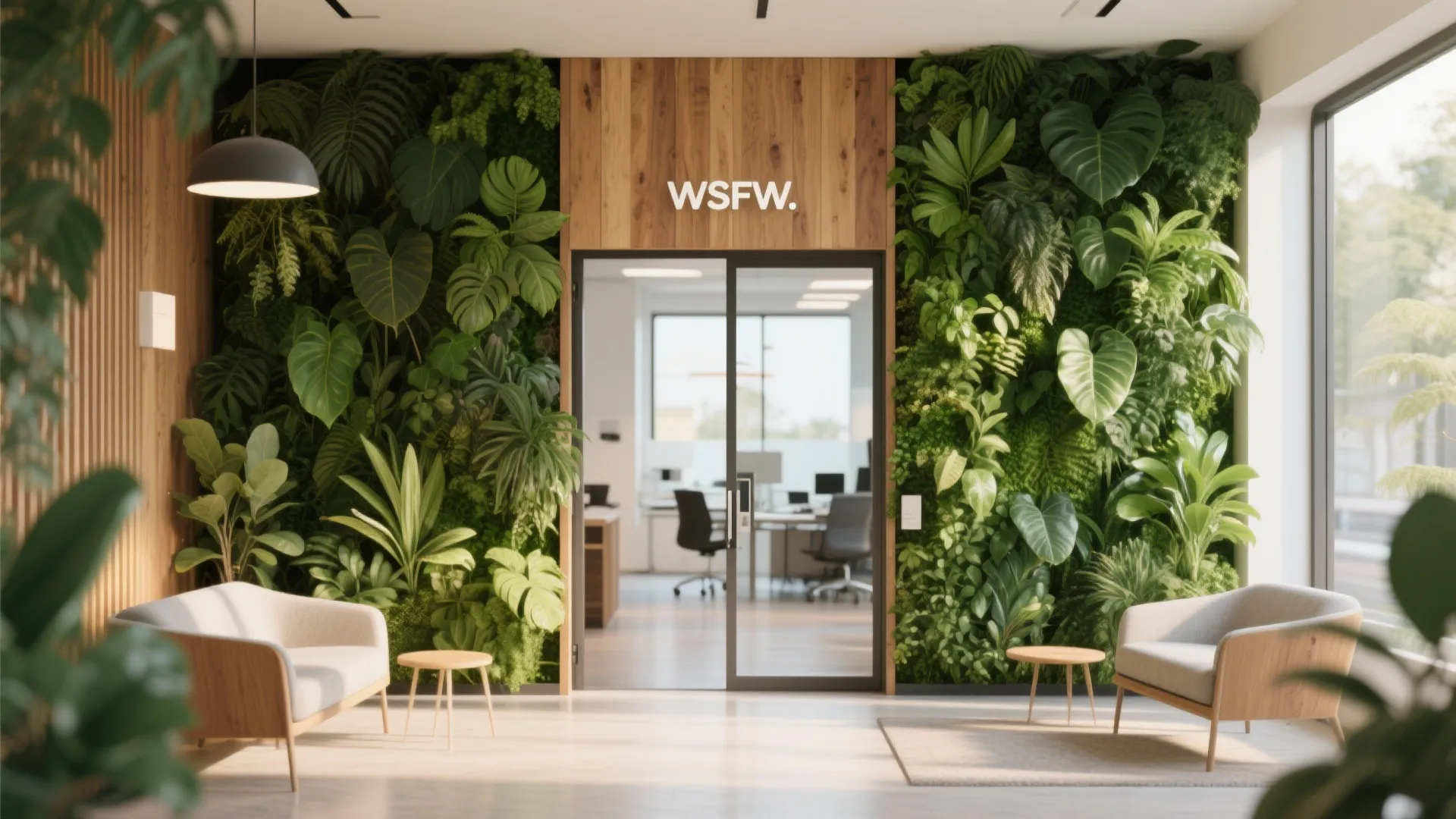 4. Green Walls & Living Plants