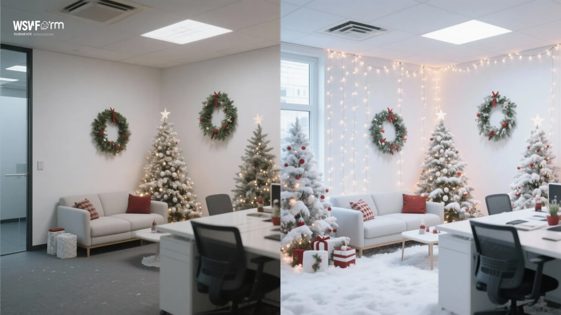 6. Festive Office Makeover