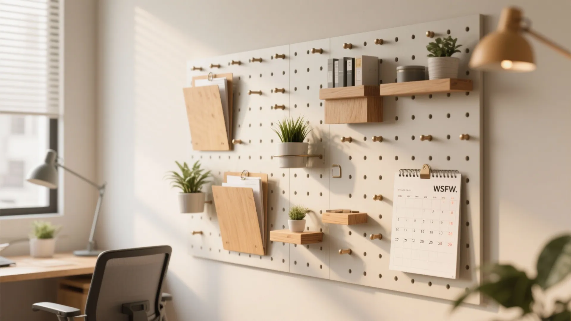 2. Pegboard with Modular Accessories