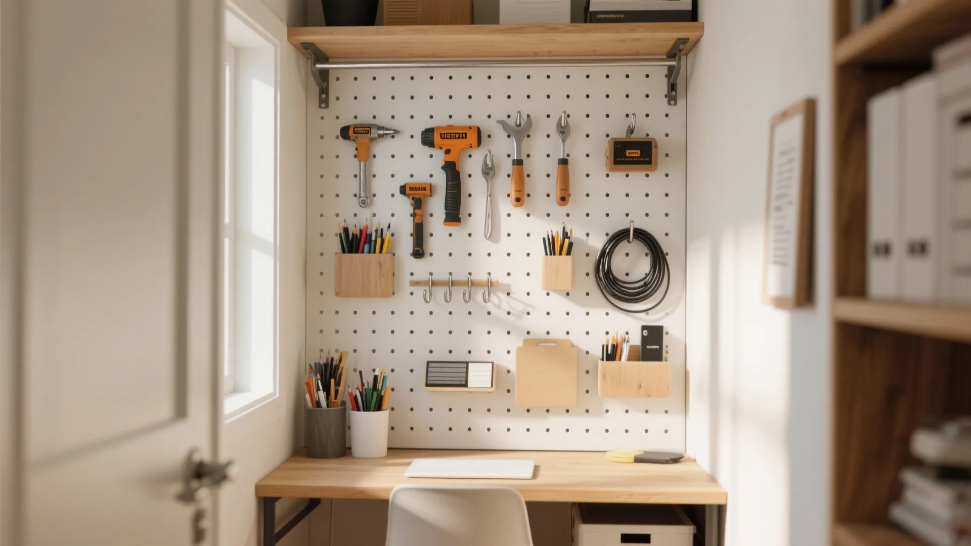 3. Add a Pegboard Wall