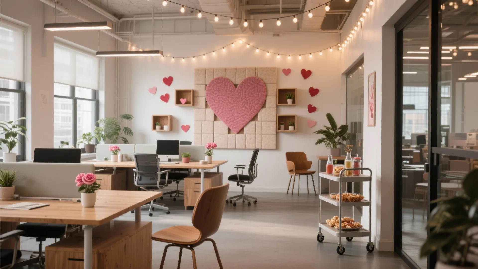 Valentine's Day Office Decorations: 5 Ideas: Practical, playful Valentine's Day office decorations I use for small workspaces