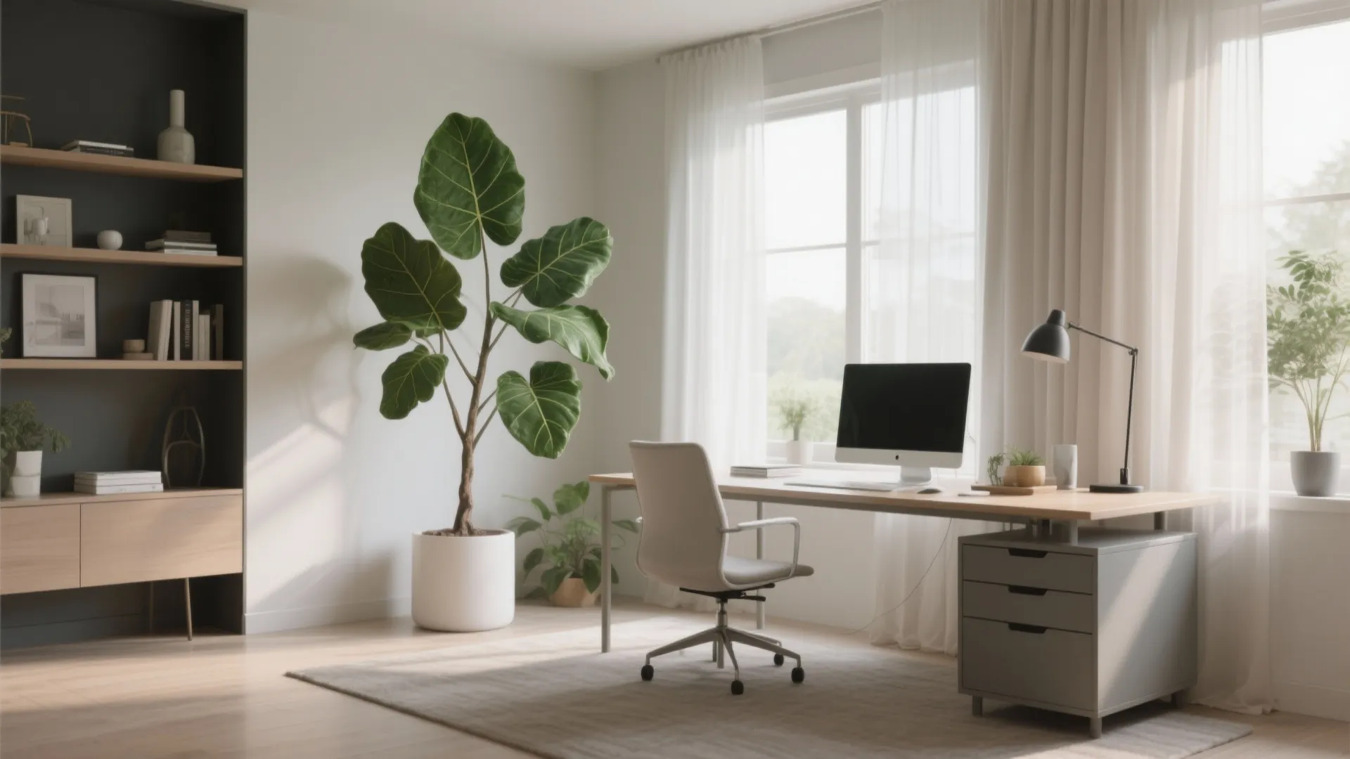 6. Greenery to Soften the Lines