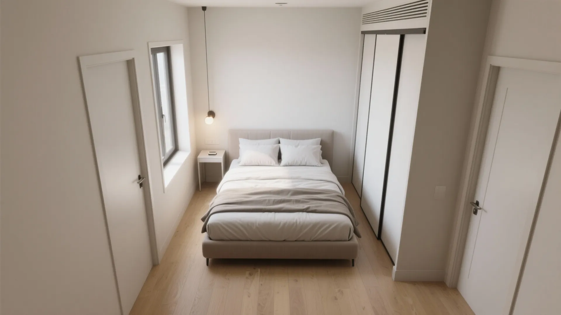 Offset King Placement with One Clear Aisle