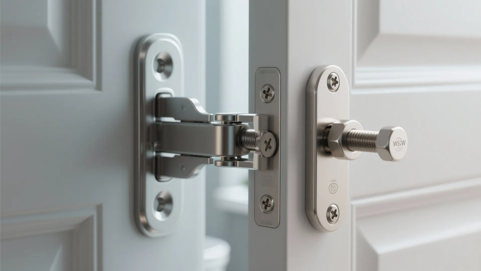 5. Smart hinge and offset door for irregular spaces