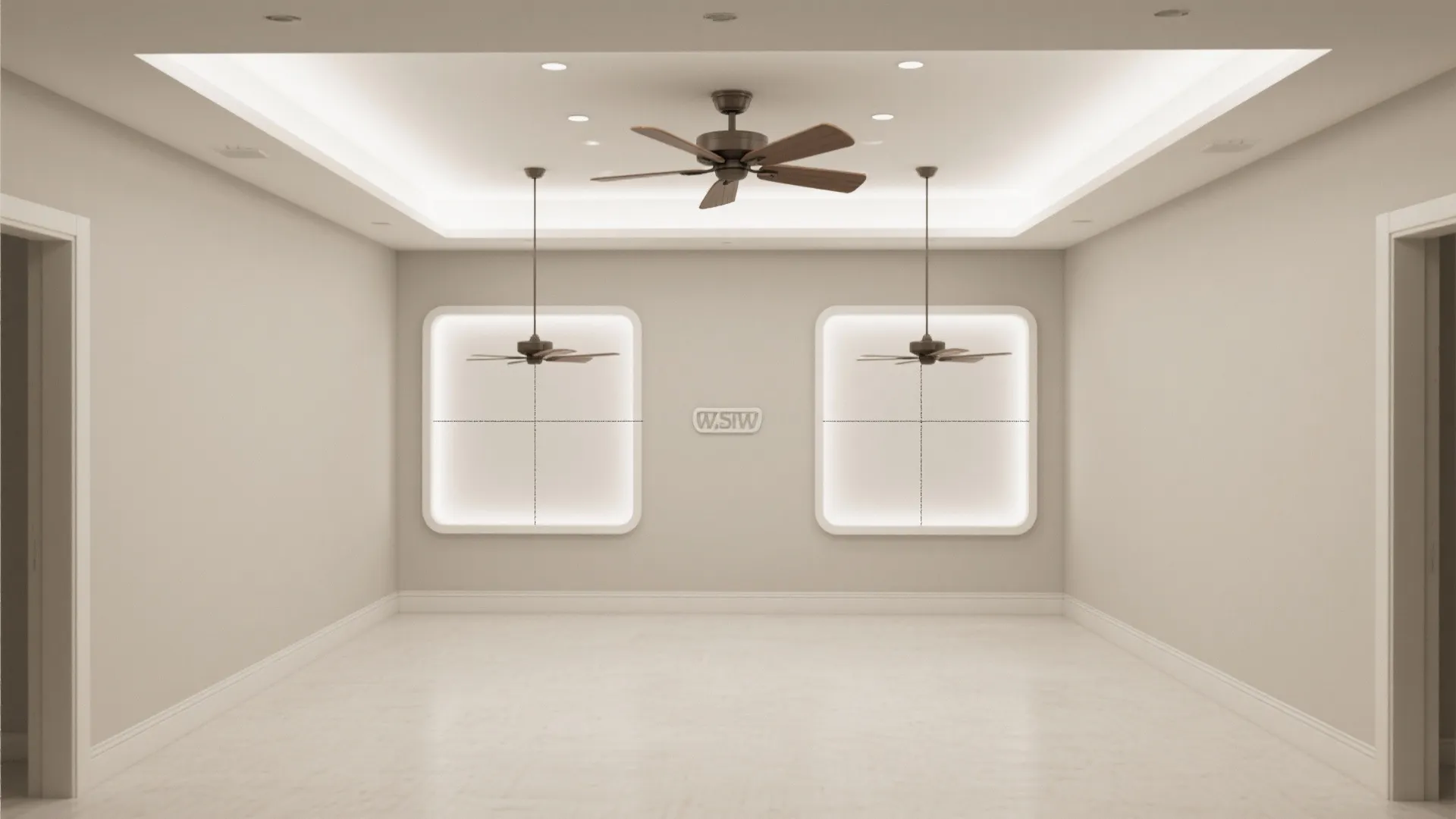 Offset tray ceiling with zones for seating and dining