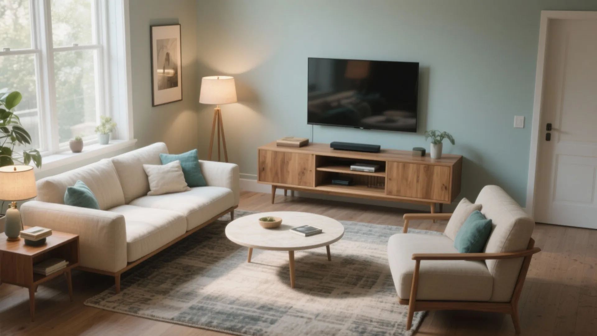 4) Asymmetric Comfort: Offset for TV and Conversation