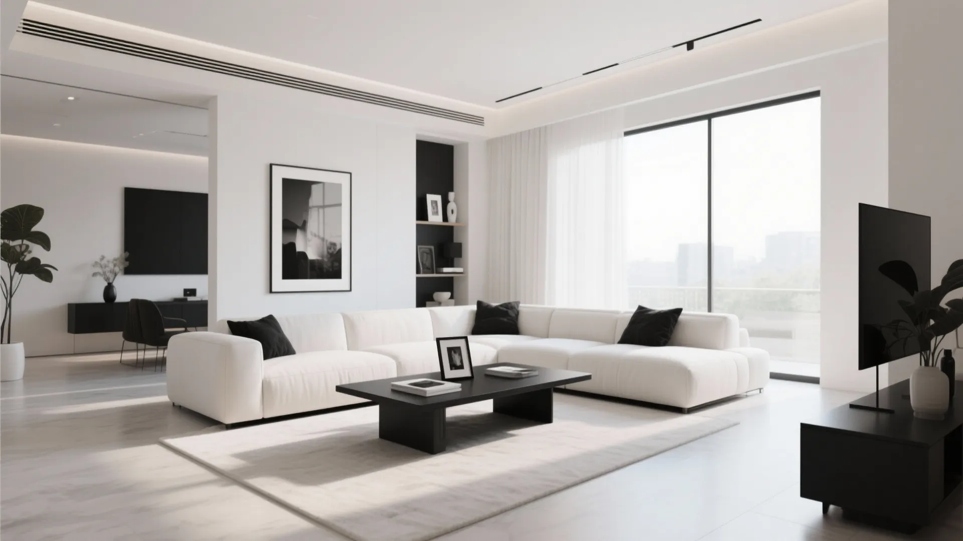 Off-White with Black Accents