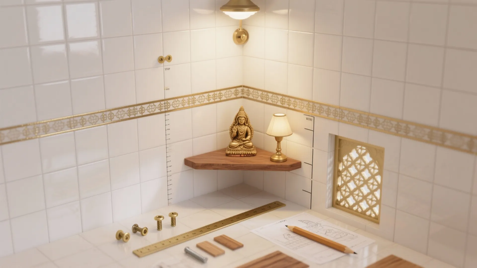 Inspiration 3: Off-White Glaze With Jaali Overlay