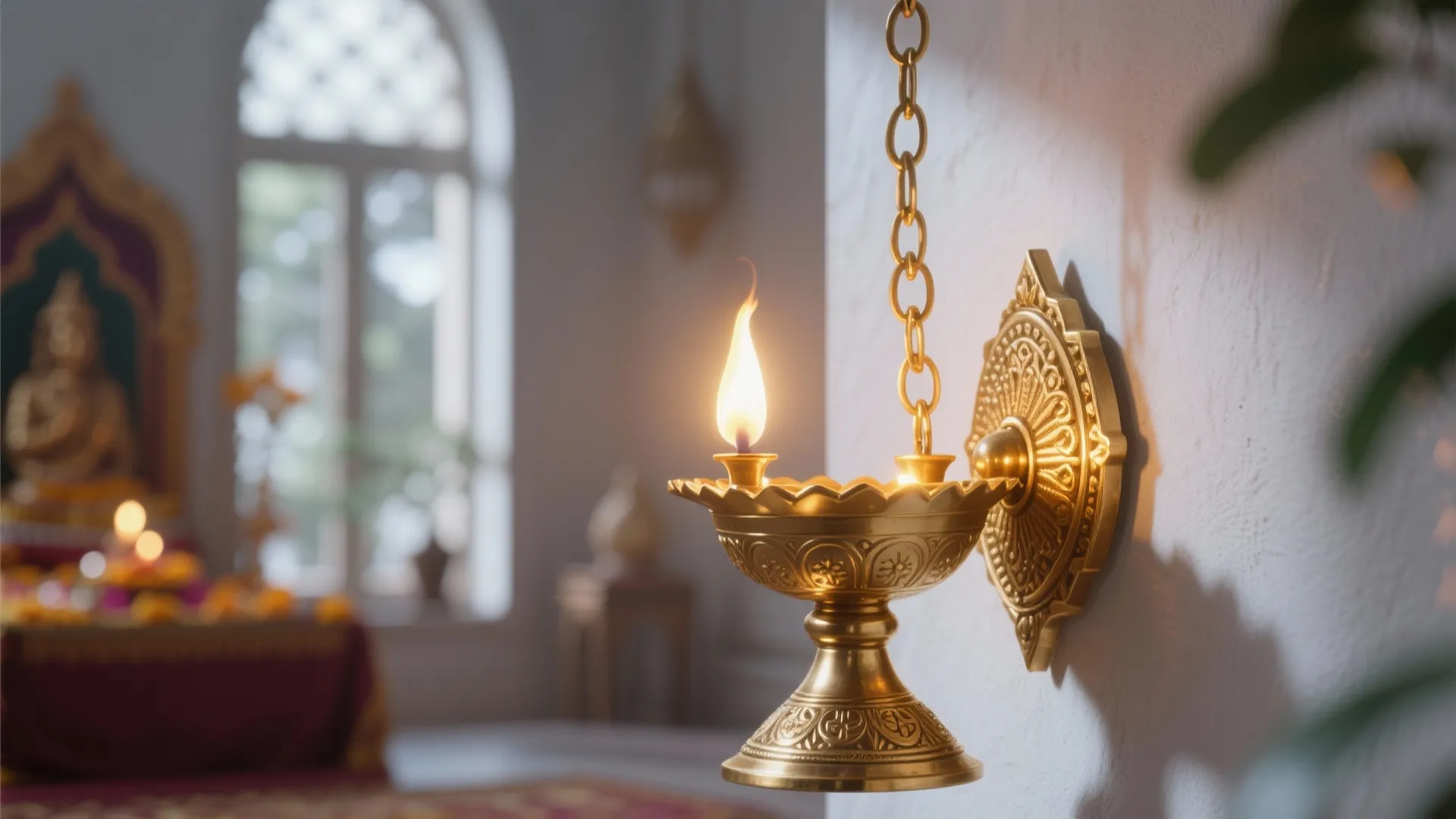 Oil Lamp-Inspired LED Fixture